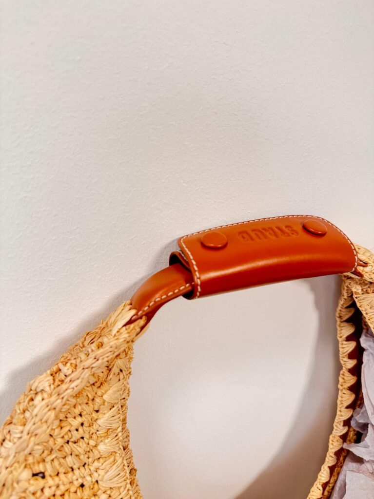 Staud Moon Raffia Tote Bag